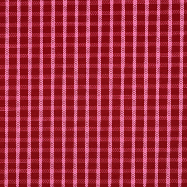 Katoen yarn dyed dobby - Rood