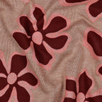 Sweat melange glitters bloemen - Bruin