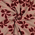 Sweat melange glitters bloemen - Bruin