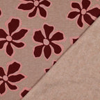 Sweat melange glitters bloemen - Bruin