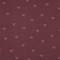 Double Gauze geborduurde strikjes - Burgundy