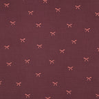 Double Gauze geborduurde strikjes - Burgundy
