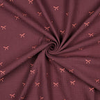 Double Gauze geborduurde strikjes - Burgundy