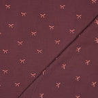 Double Gauze geborduurde strikjes - Burgundy