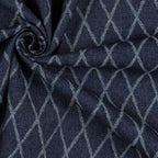 Jeans jacquard diamanten - Indigo