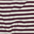 French Terry garengeverfd strepen - Aubergine