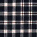 Katoen yarn dyed brushed ruit - Navy