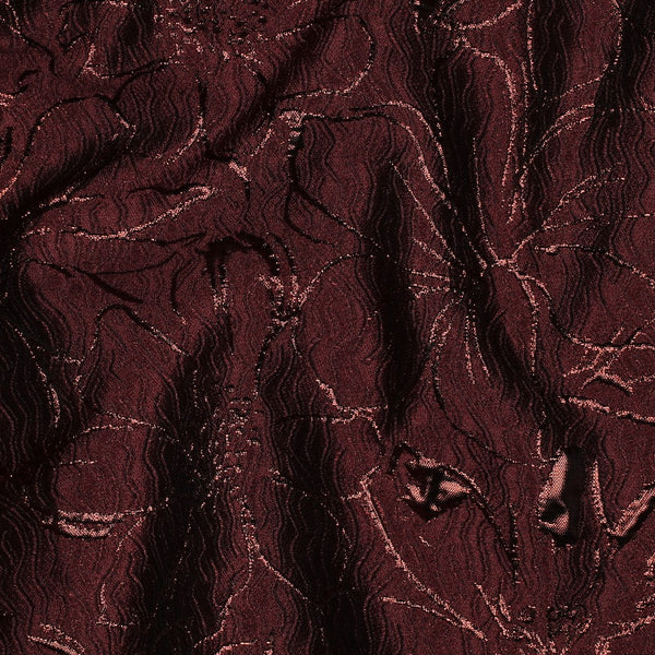 Jacquard bloemen - Burgundy