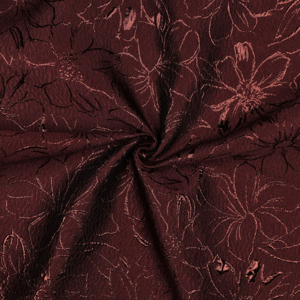 Jacquard bloemen - Burgundy