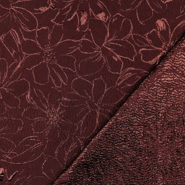 Jacquard bloemen - Burgundy