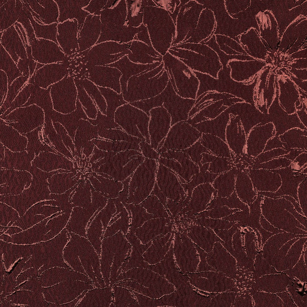 Jacquard bloemen - Burgundy