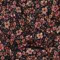Jersey digitaal bloemen - Bruin