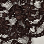 Kant tweezijdig golfrand chenille - Bruin