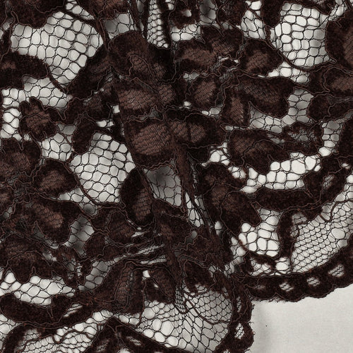 Kant tweezijdig golfrand chenille - Bruin