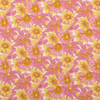 Seersucker bloemen - Oranje
