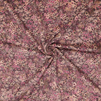 Corduroy tricot bloemen - Roze