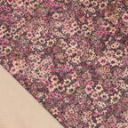 Corduroy tricot bloemen - Roze