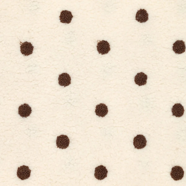 Teddy stippen broderie - Gebroken wit