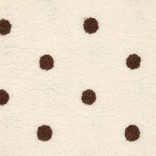 Teddy stippen broderie - Gebroken wit