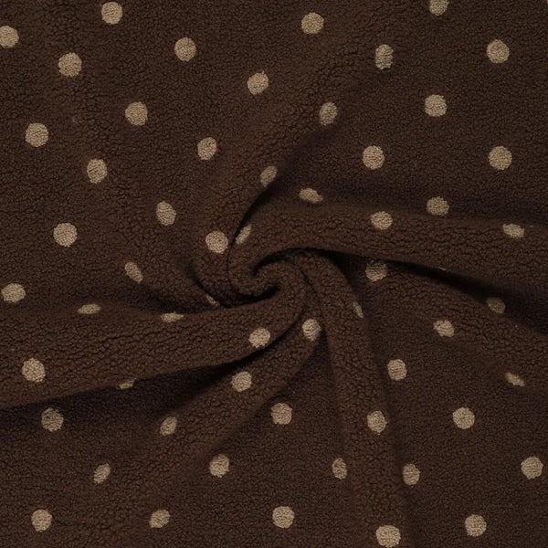Teddy stippen broderie - Bruin