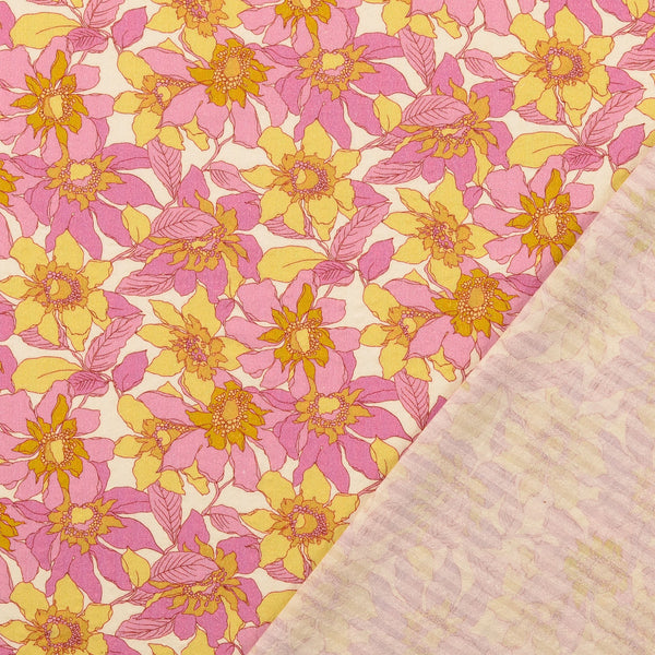 Seersucker bloemen - Oranje