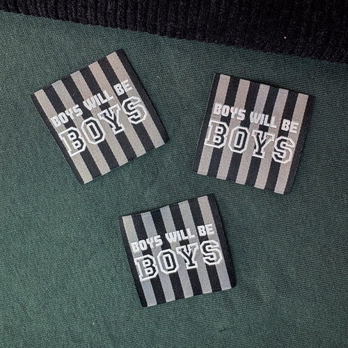 Sewnique label - Boys will be boys