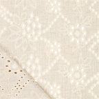 Viscose linnen geborduurd- naturel