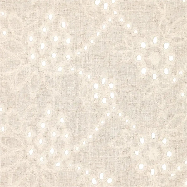 Viscose linnen geborduurd- naturel
