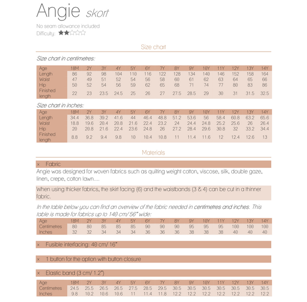 Iris May - Angie skort (digitale handleiding)