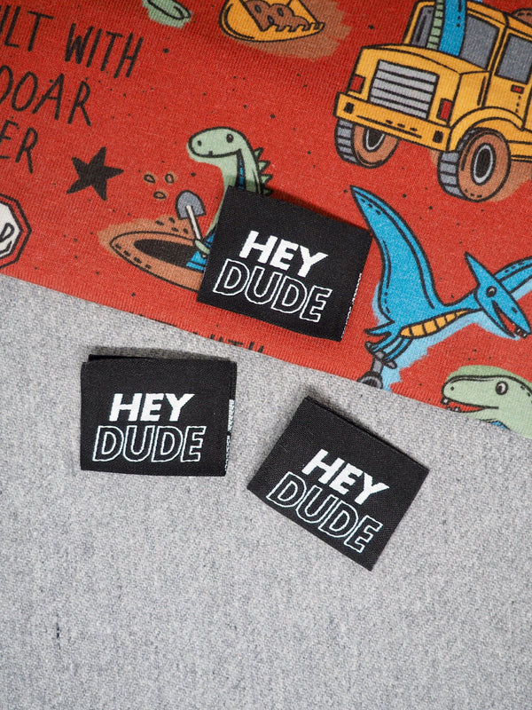 Sewnique label - Hey dude