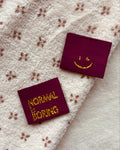 Sewnique label - Normal is boring bordeaux