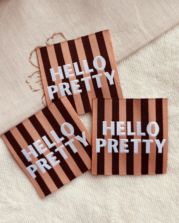 Sewnique label - Hello pretty